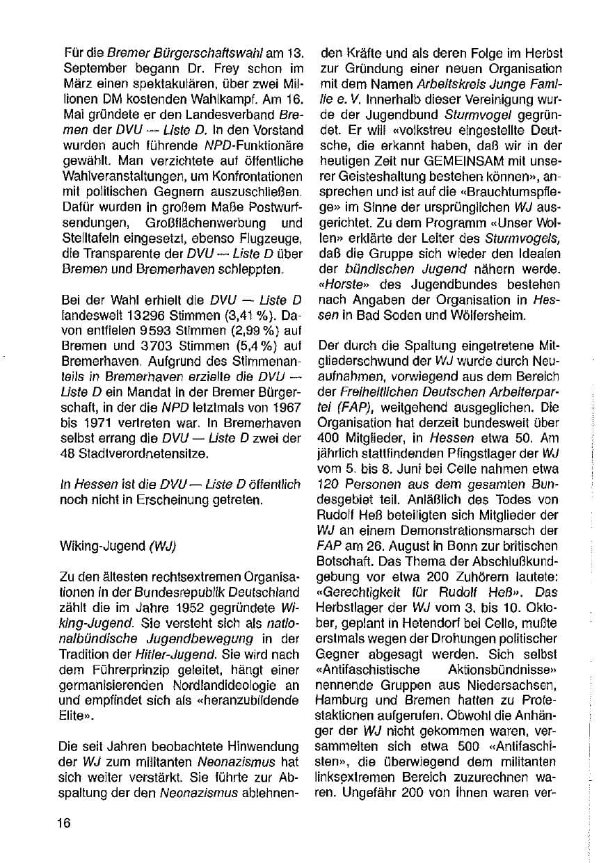 Seite 17 des Verfassungsschutzbericht 1987 Hessen