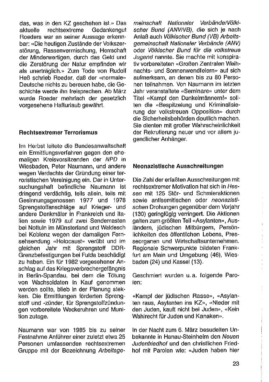 Seite 24 des Verfassungsschutzbericht 1987 Hessen