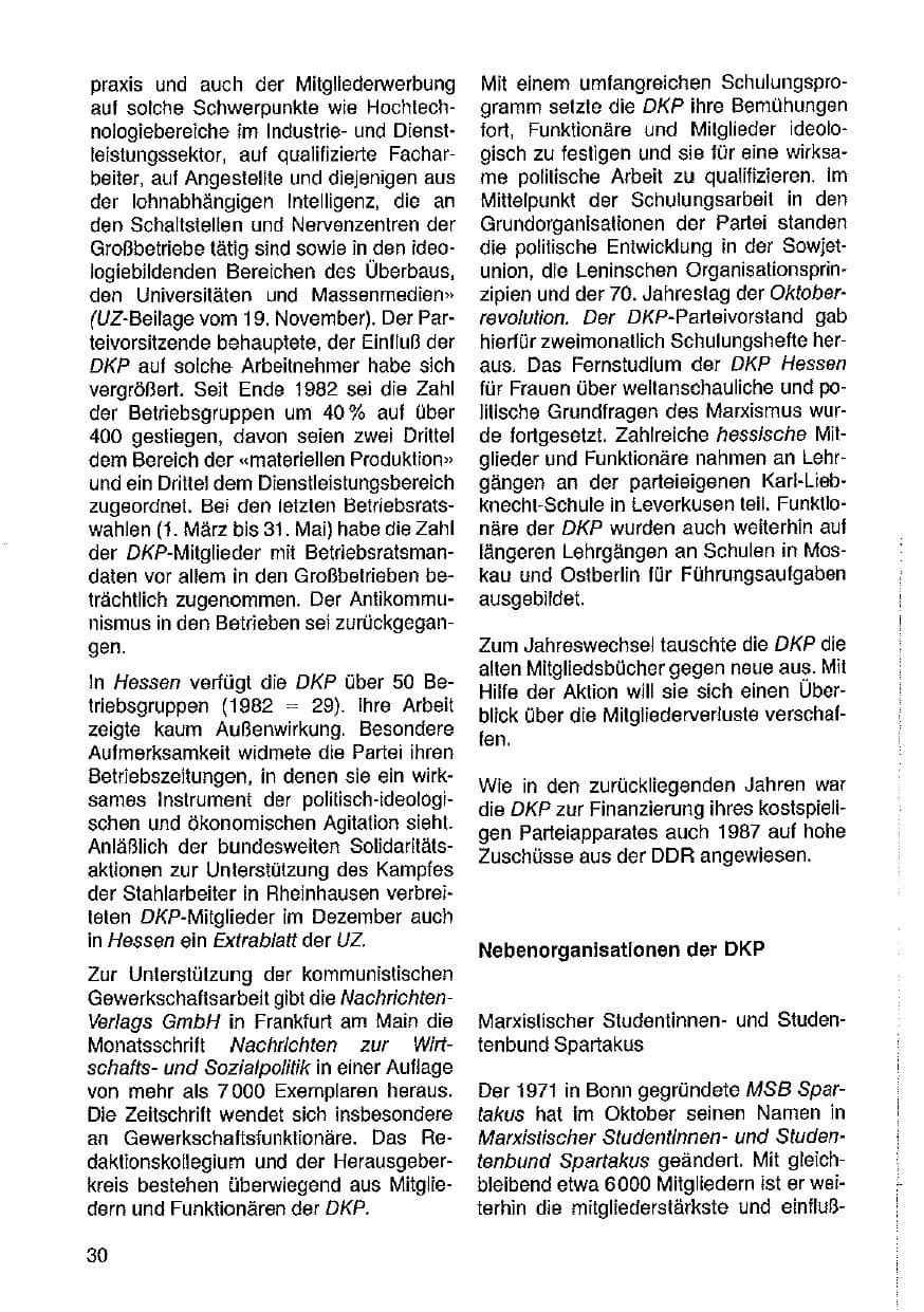 Seite 31 des Verfassungsschutzbericht 1987 Hessen