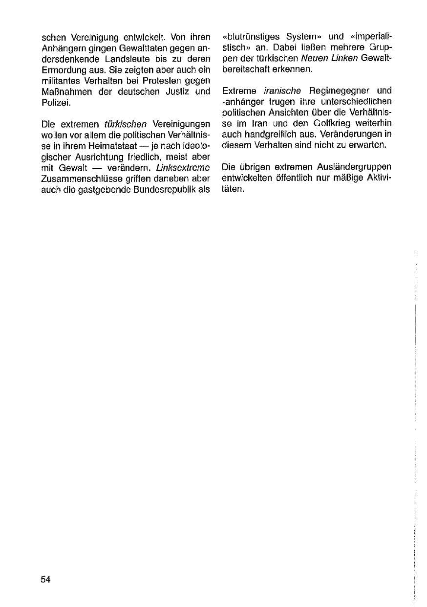 Seite 55 des Verfassungsschutzbericht 1987 Hessen