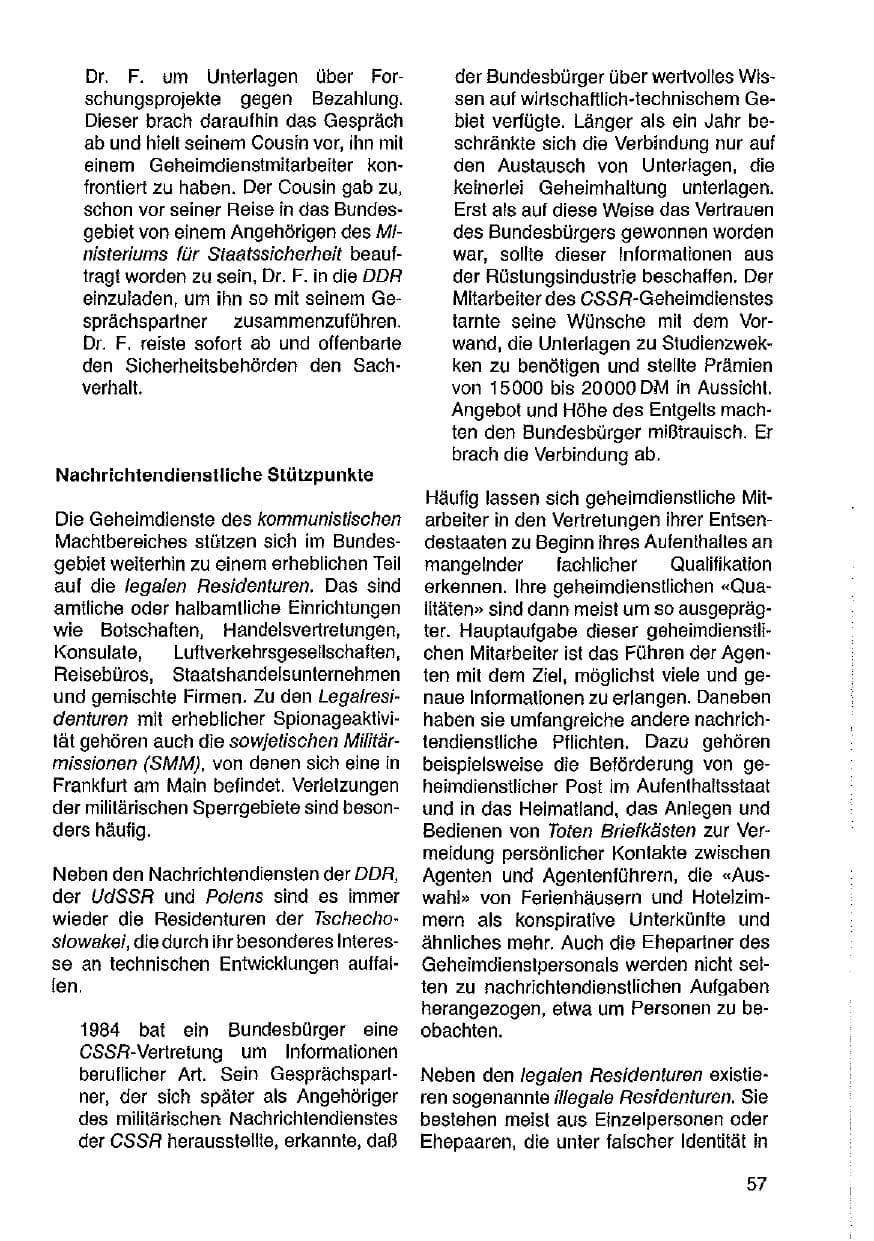 Seite 58 des Verfassungsschutzbericht 1987 Hessen