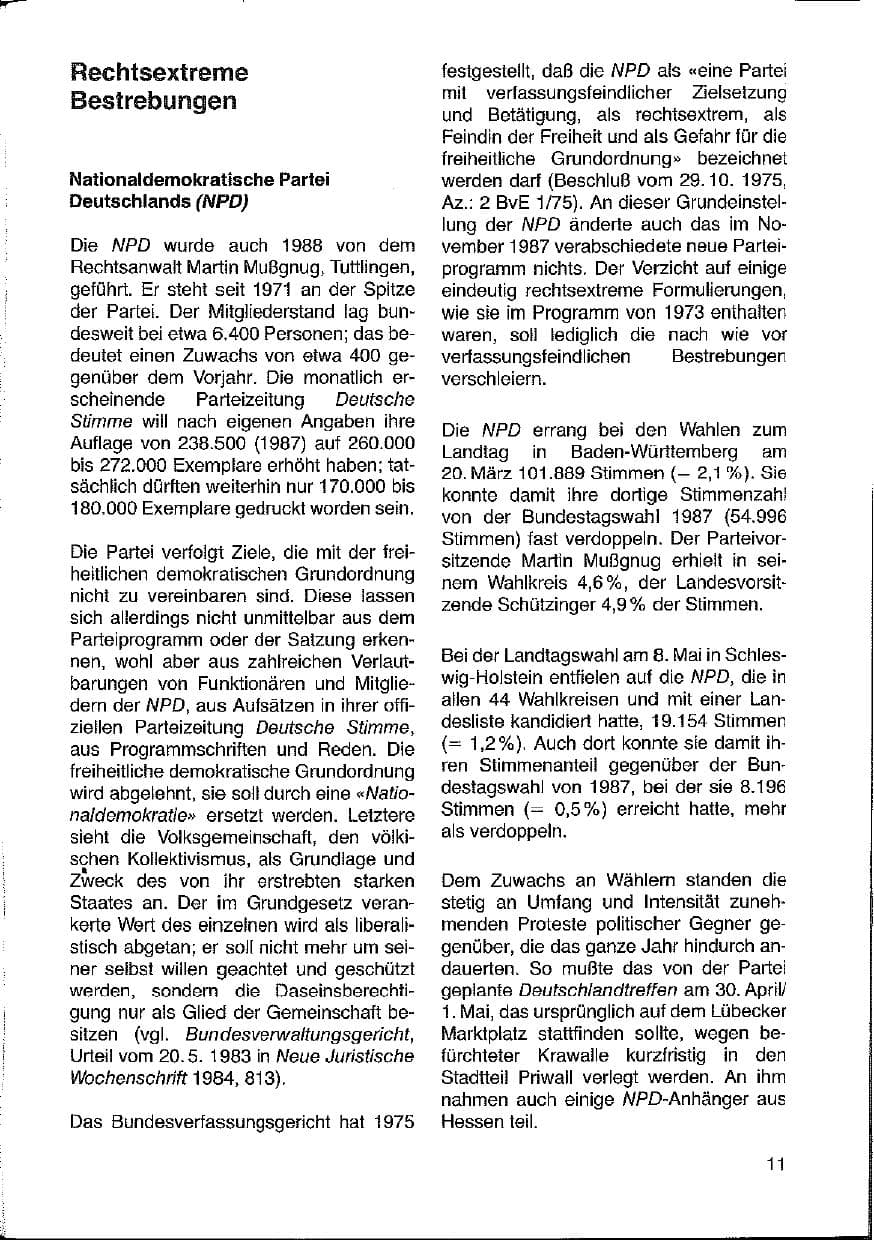 Seite 12 des Verfassungsschutzbericht 1988 Hessen