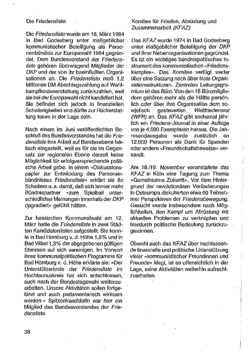 Seite 39 des Verfassungsschutzbericht 1989 Hessen
