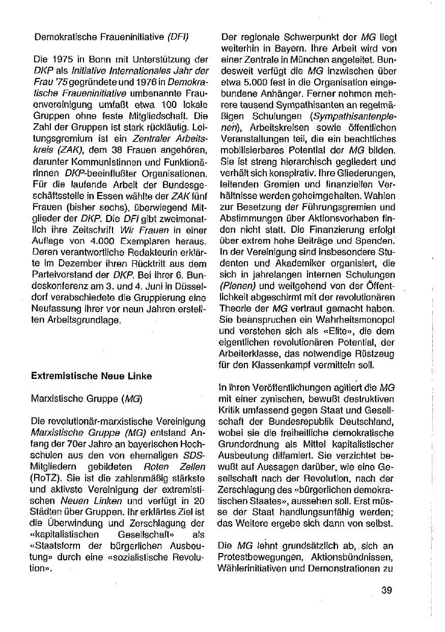 Seite 40 des Verfassungsschutzbericht 1989 Hessen