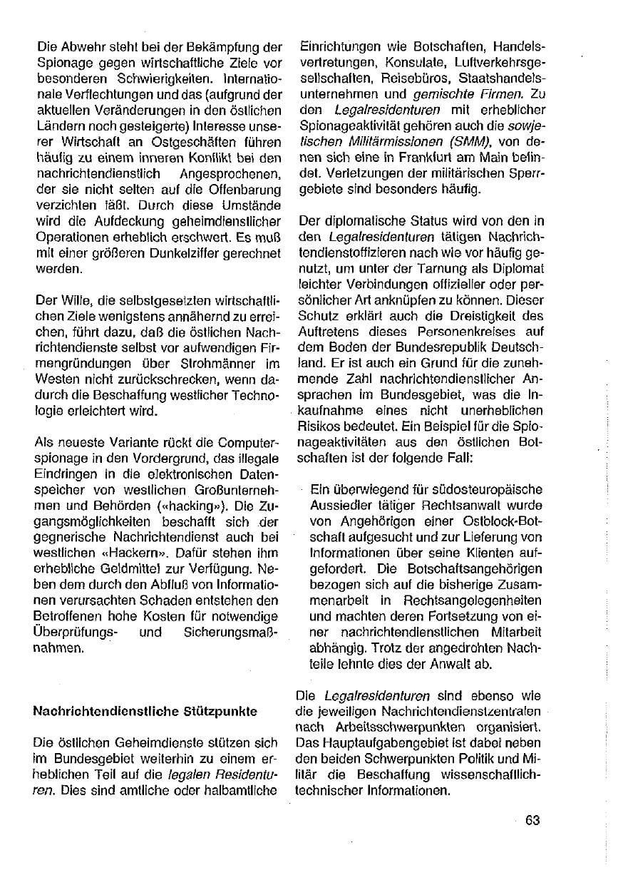 Seite 64 des Verfassungsschutzbericht 1989 Hessen