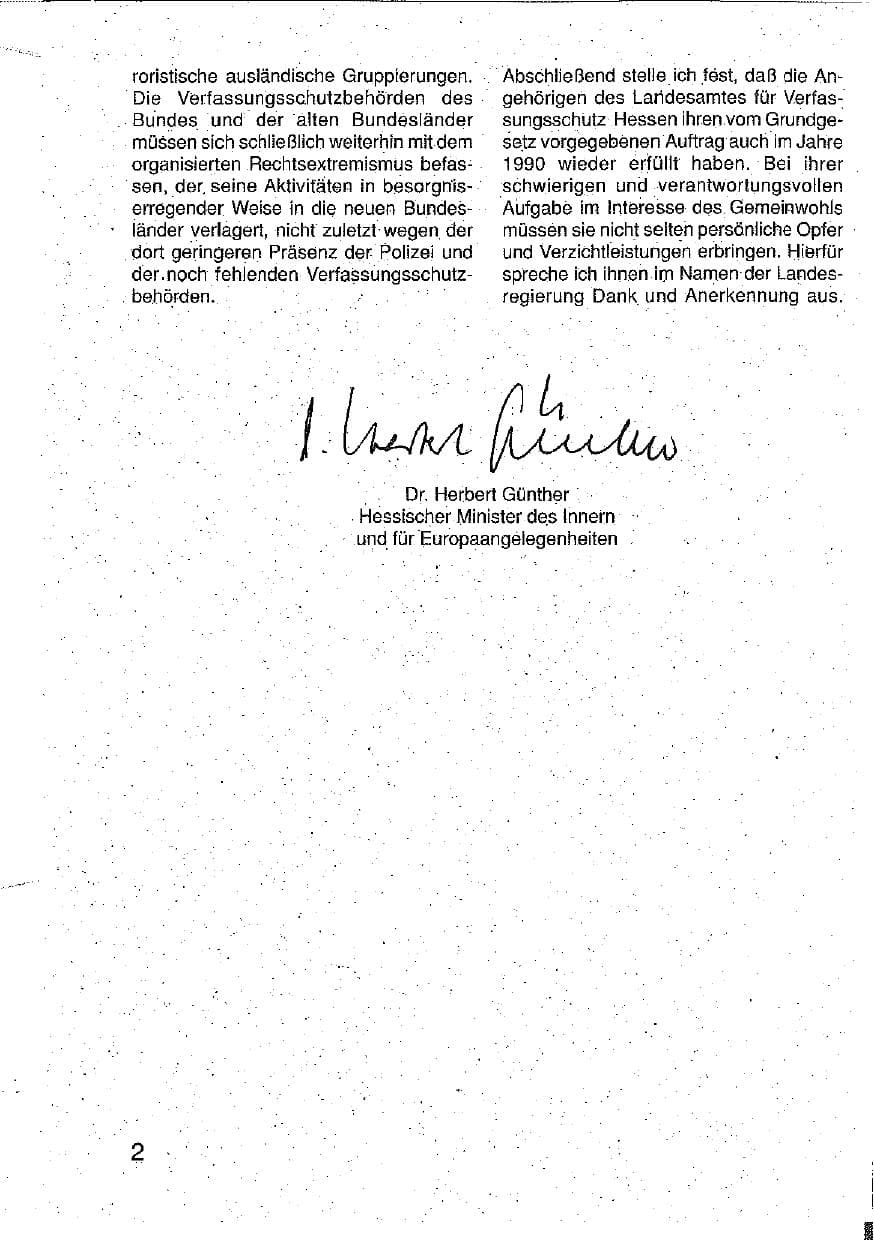 Seite 3 des Verfassungsschutzbericht 1990 Hessen