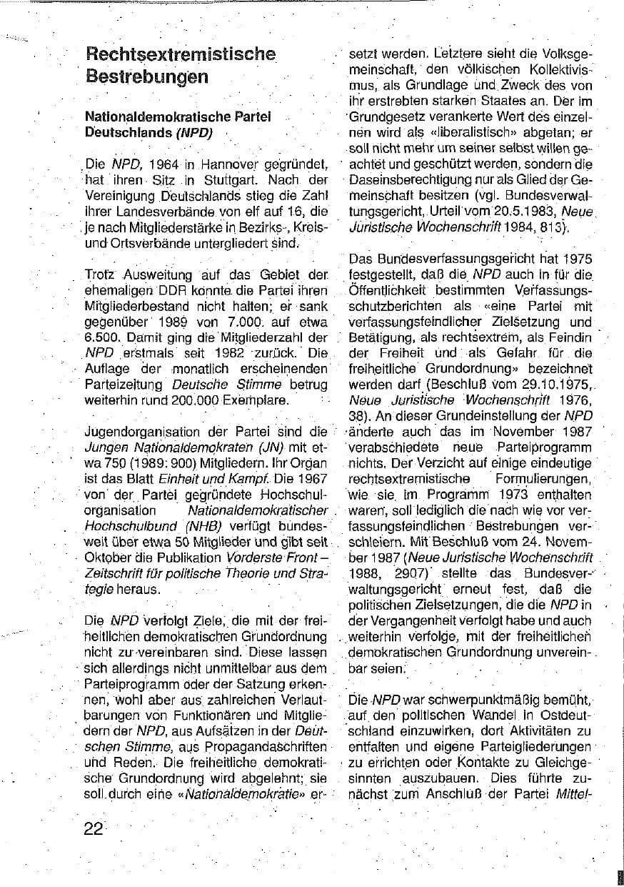 Seite 23 des Verfassungsschutzbericht 1990 Hessen