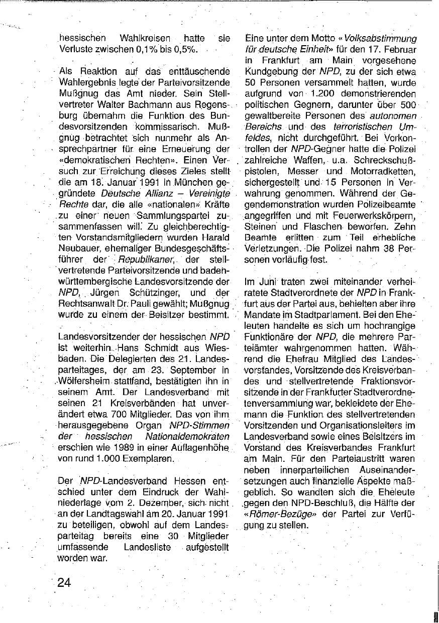 Seite 25 des Verfassungsschutzbericht 1990 Hessen