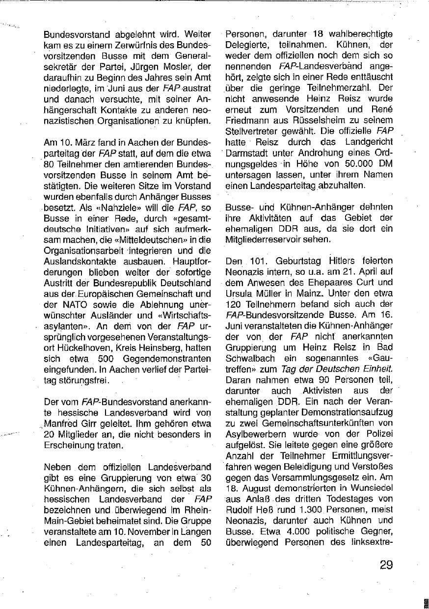 Seite 30 des Verfassungsschutzbericht 1990 Hessen