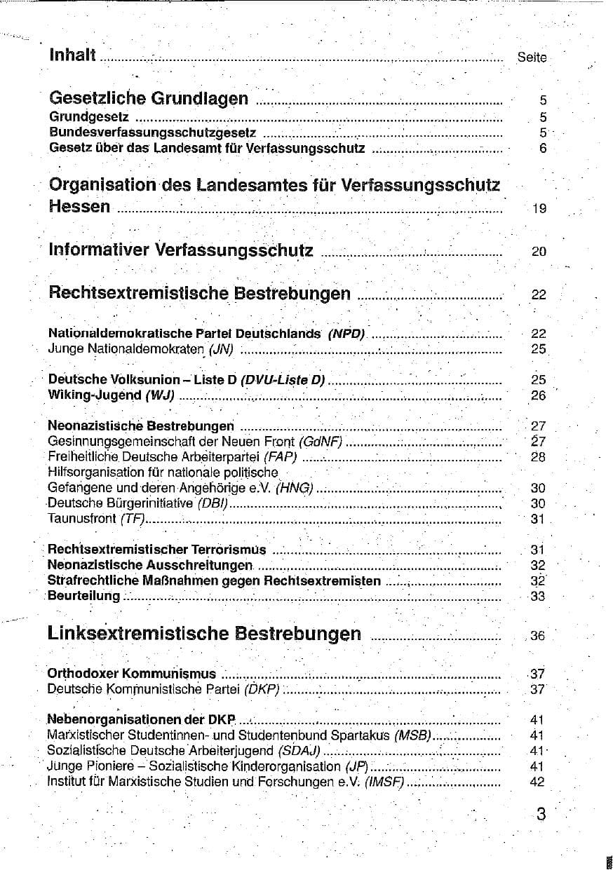 Seite 4 des Verfassungsschutzbericht 1990 Hessen