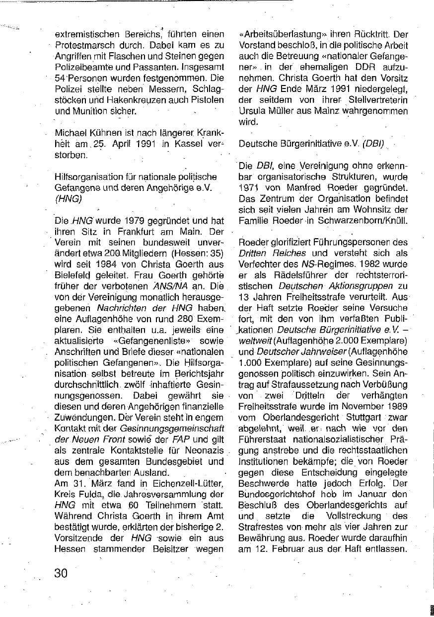 Seite 31 des Verfassungsschutzbericht 1990 Hessen