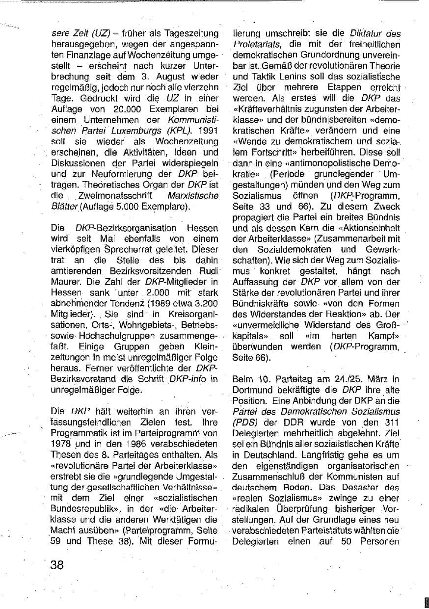 Seite 39 des Verfassungsschutzbericht 1990 Hessen