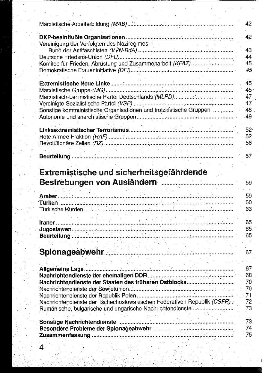 Seite 5 des Verfassungsschutzbericht 1990 Hessen