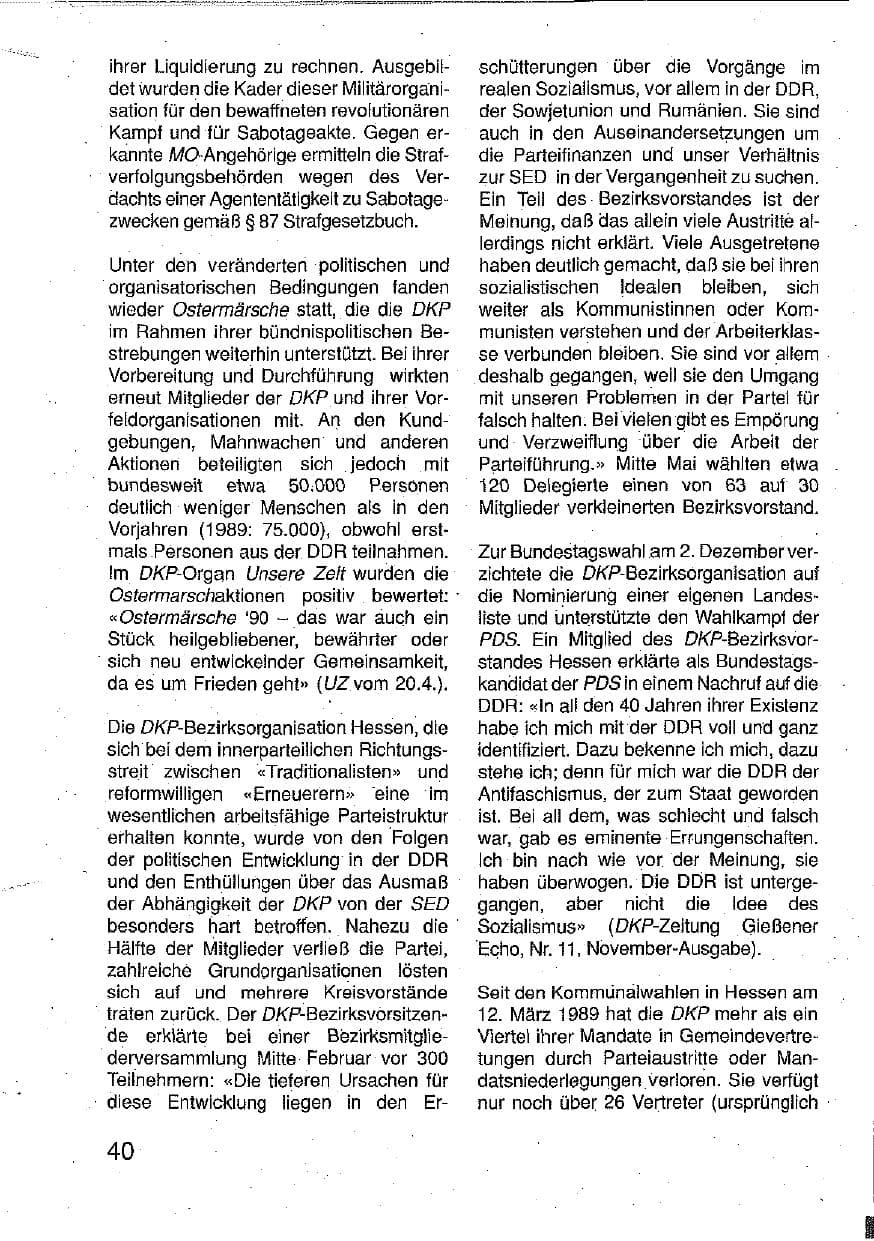 Seite 41 des Verfassungsschutzbericht 1990 Hessen