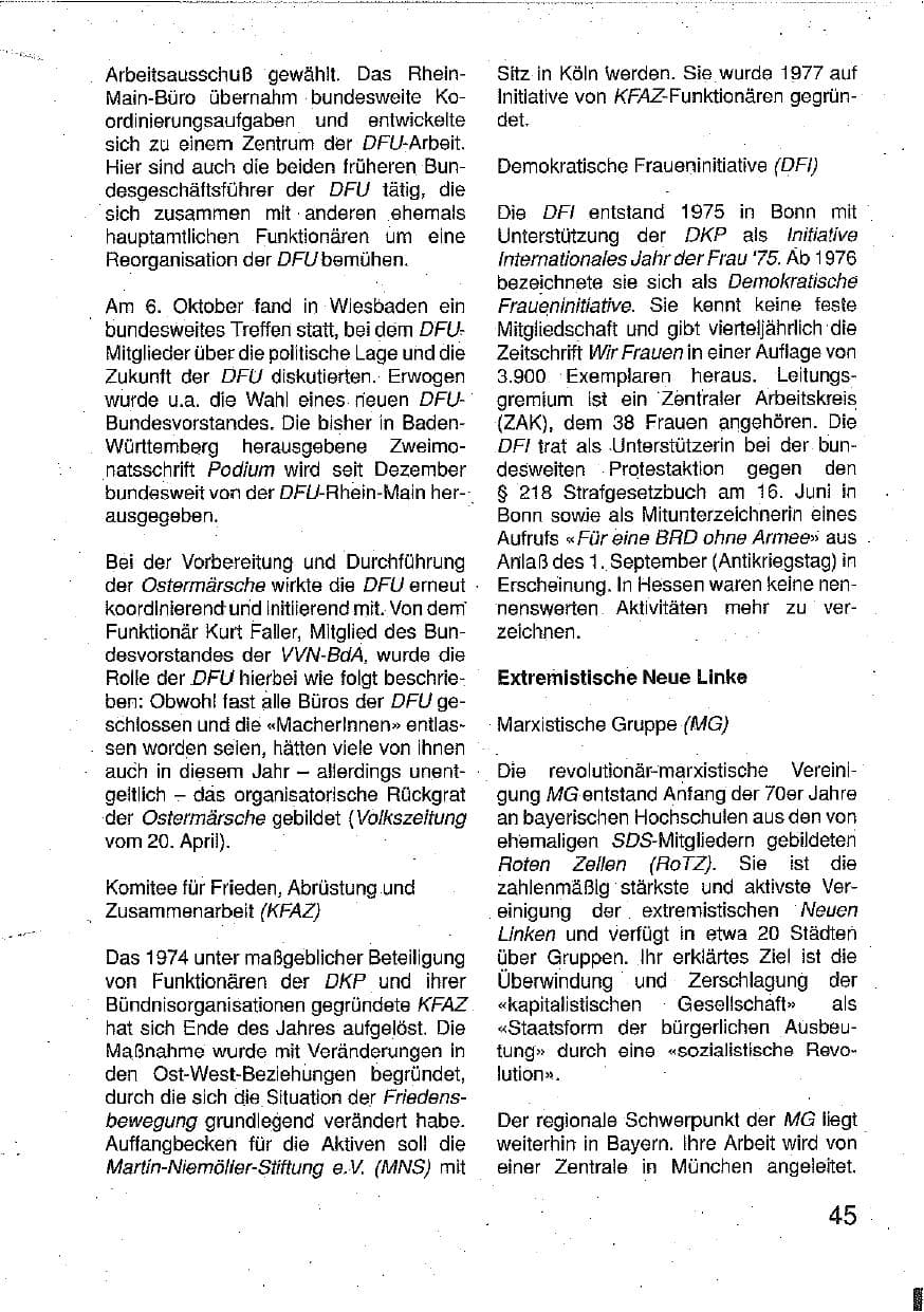 Seite 46 des Verfassungsschutzbericht 1990 Hessen