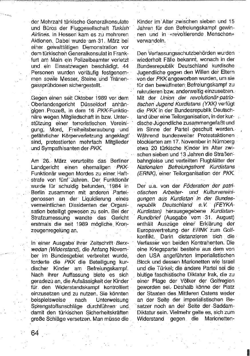 Seite 65 des Verfassungsschutzbericht 1990 Hessen