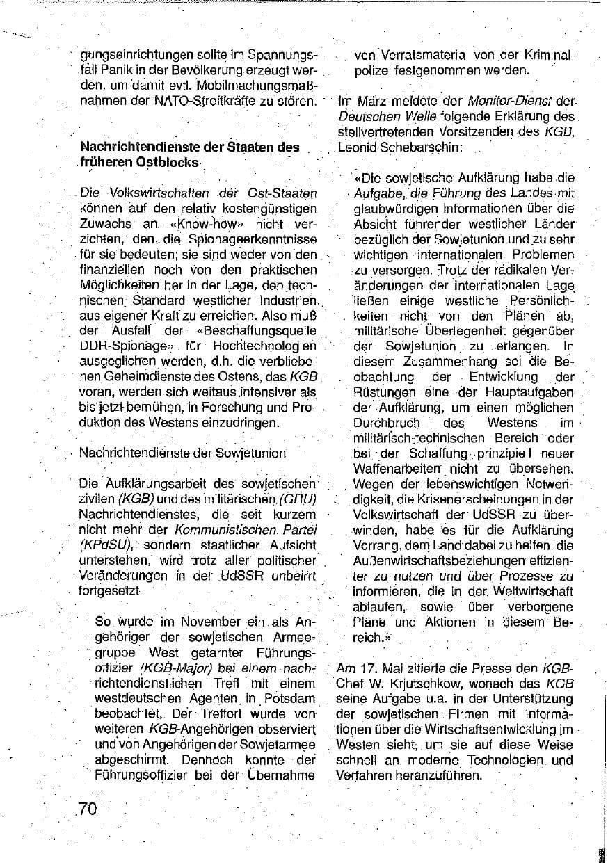 Seite 71 des Verfassungsschutzbericht 1990 Hessen