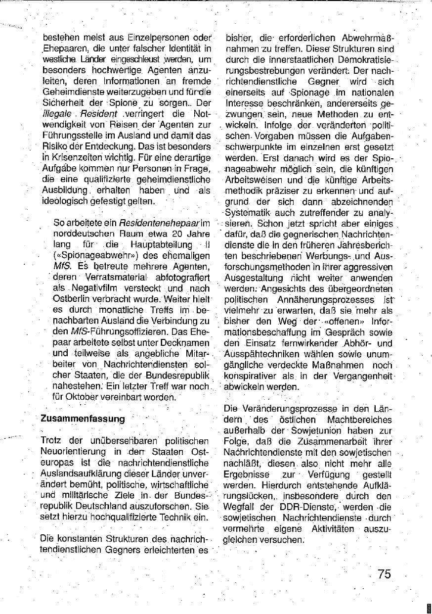 Seite 76 des Verfassungsschutzbericht 1990 Hessen