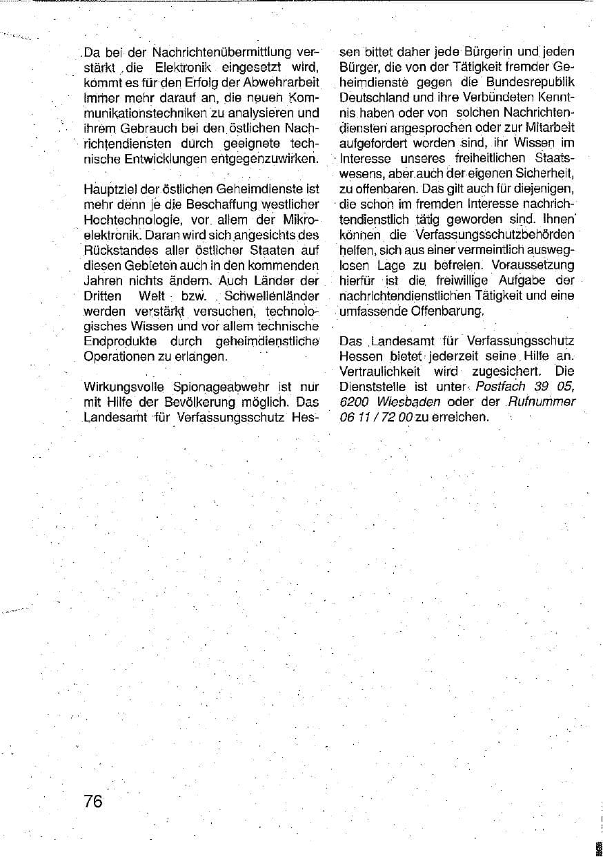 Seite 77 des Verfassungsschutzbericht 1990 Hessen