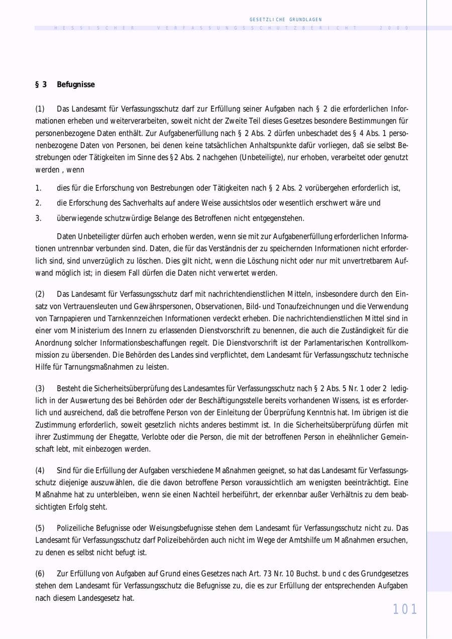 Seite 101 des Verfassungsschutzbericht 2000 Hessen