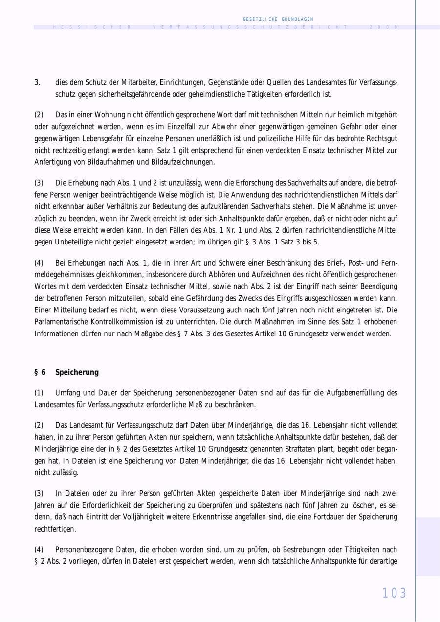Seite 103 des Verfassungsschutzbericht 2000 Hessen