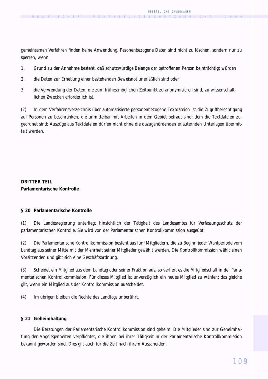 Seite 109 des Verfassungsschutzbericht 2000 Hessen