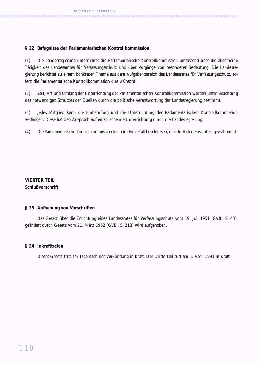 Seite 110 des Verfassungsschutzbericht 2000 Hessen