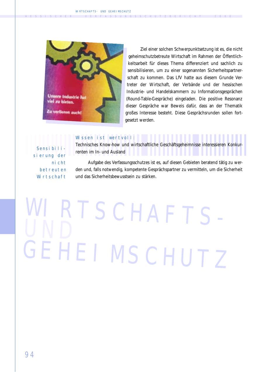 Seite 94 des Verfassungsschutzbericht 2000 Hessen