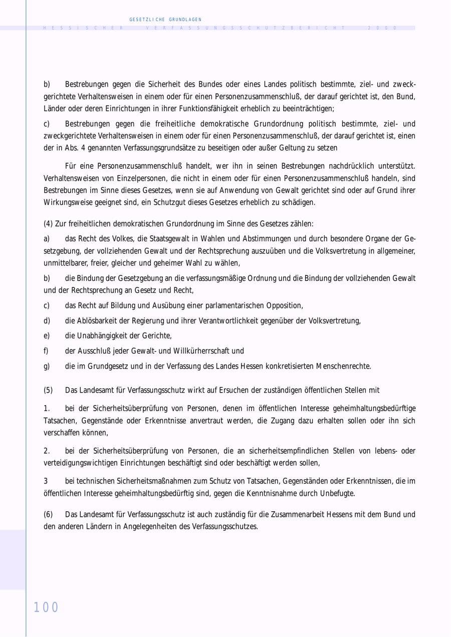 Seite 100 des Verfassungsschutzbericht 2000 Hessen