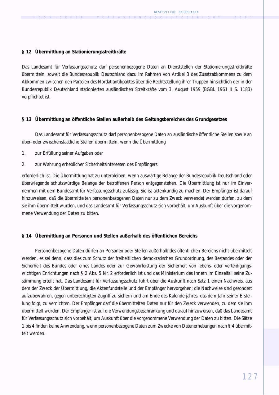 Seite 127 des Verfassungsschutzbericht 2001 Hessen