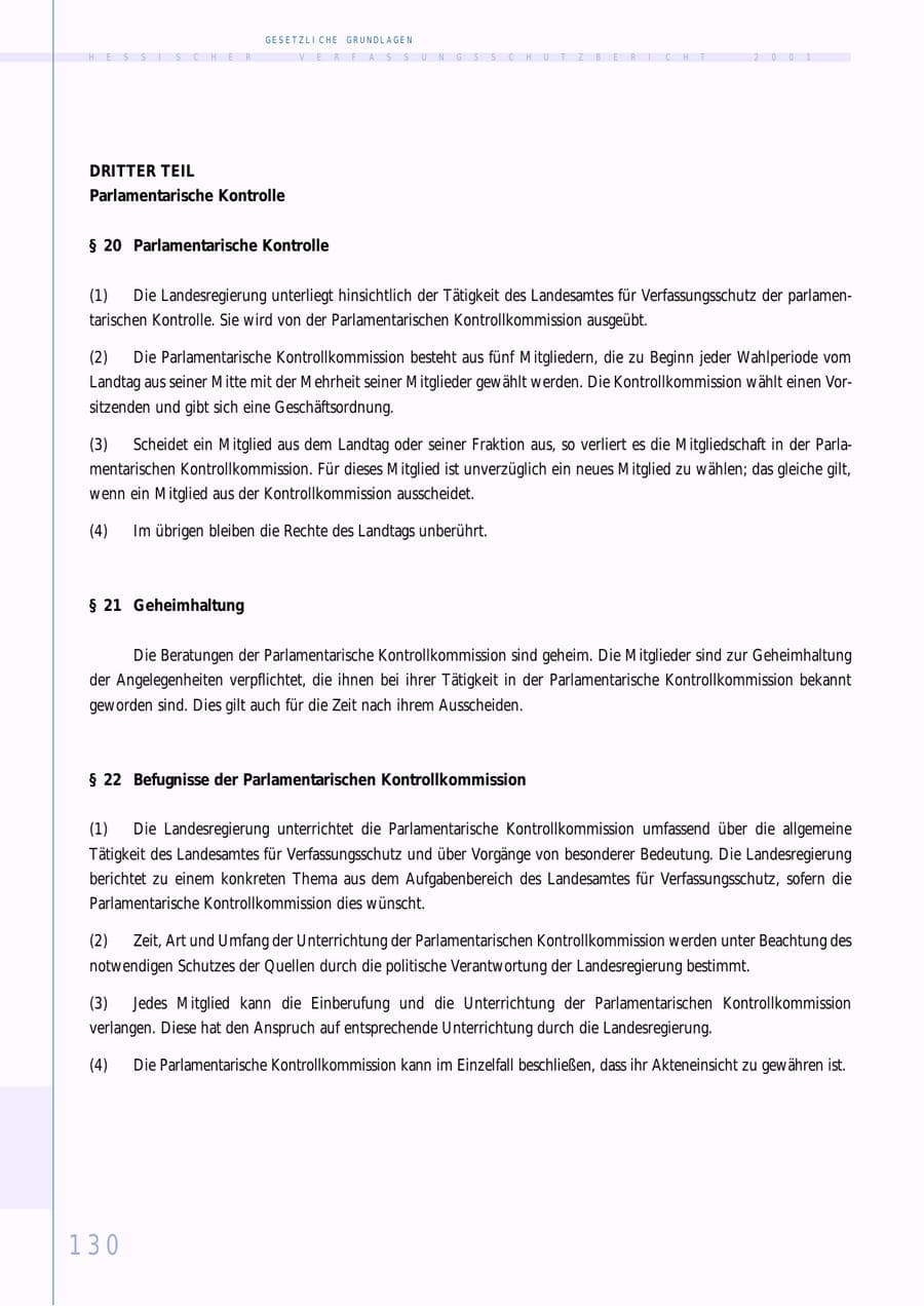 Seite 130 des Verfassungsschutzbericht 2001 Hessen