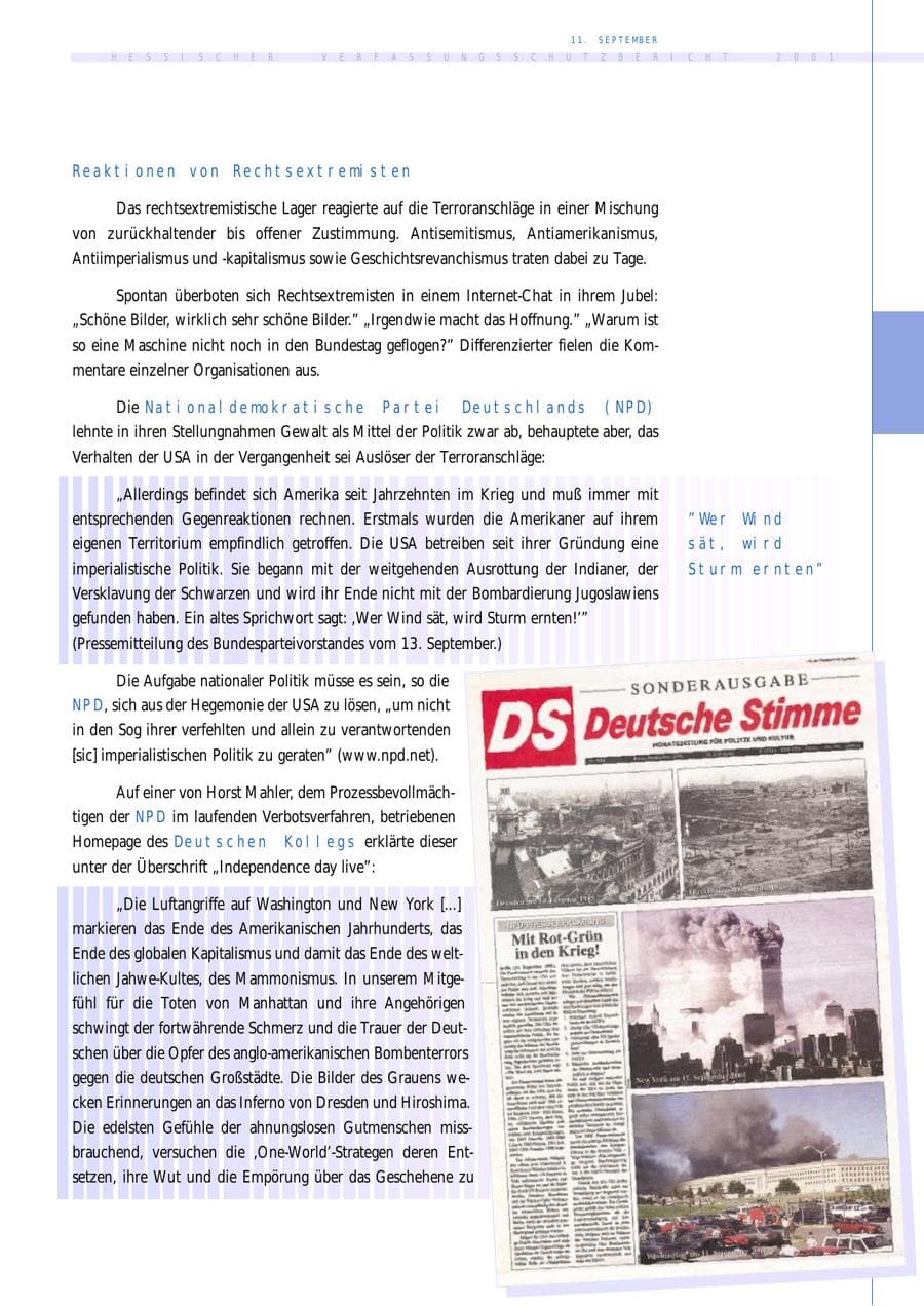Seite 45 des Verfassungsschutzbericht 2001 Hessen