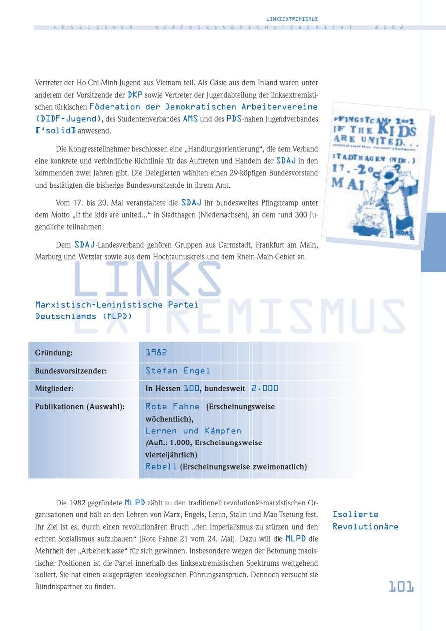 Seite 101 des Verfassungsschutzbericht 2002 Hessen