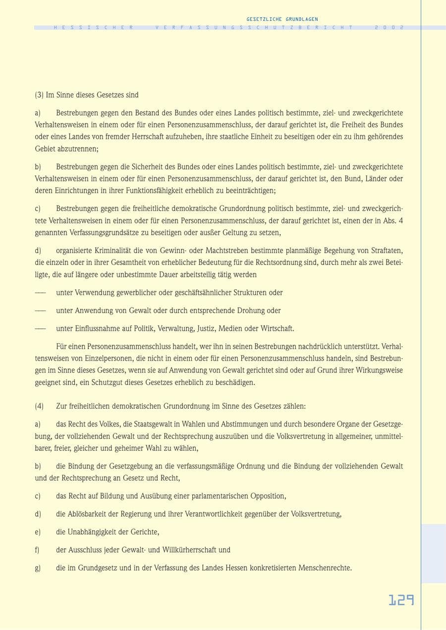 Seite 129 des Verfassungsschutzbericht 2002 Hessen