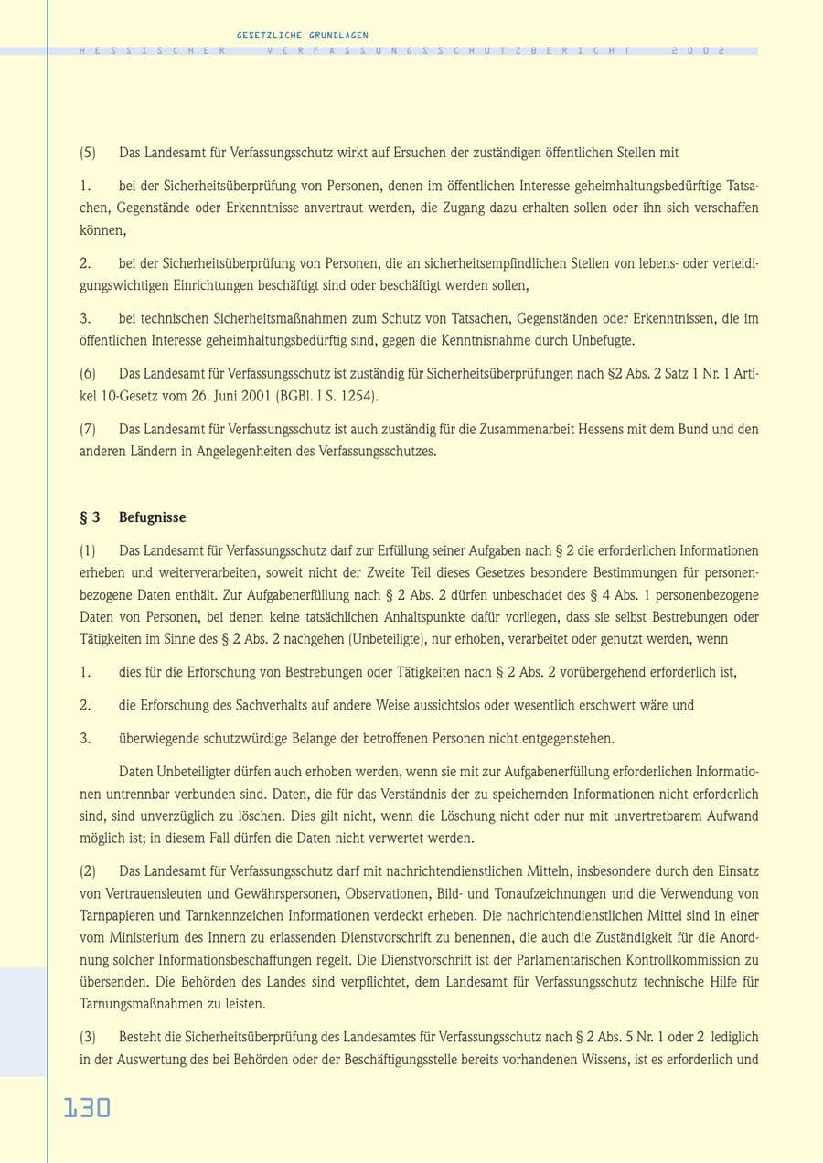 Seite 130 des Verfassungsschutzbericht 2002 Hessen