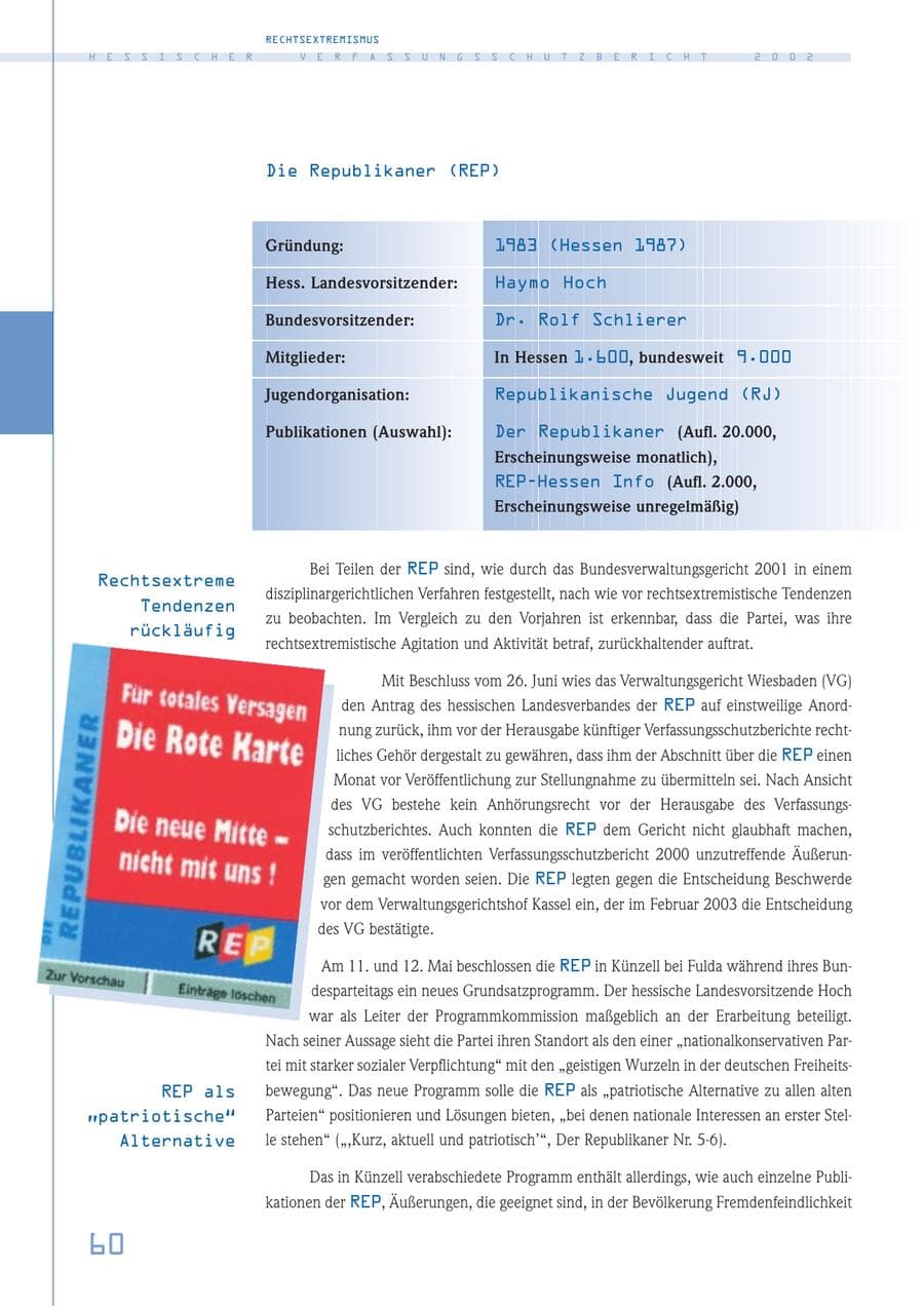 Seite 60 des Verfassungsschutzbericht 2002 Hessen