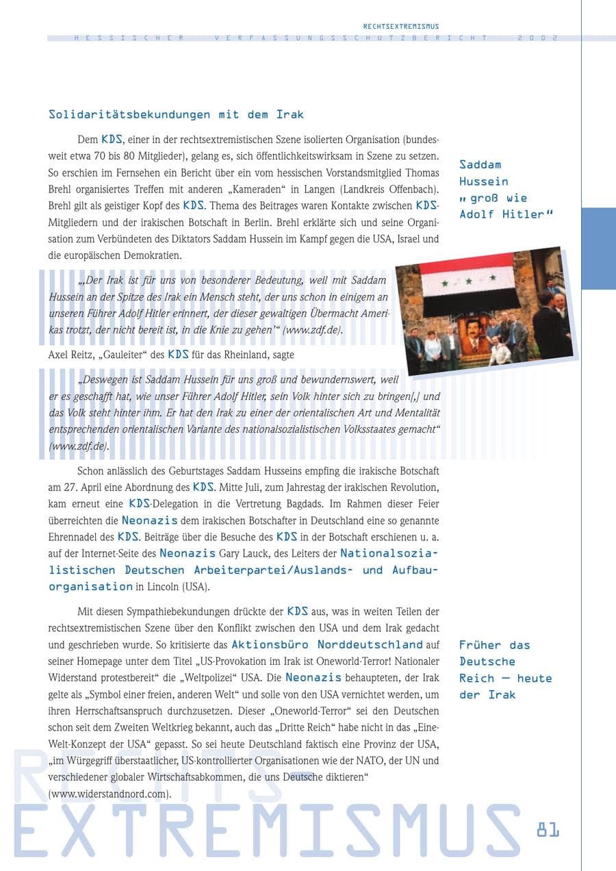 Seite 81 des Verfassungsschutzbericht 2002 Hessen