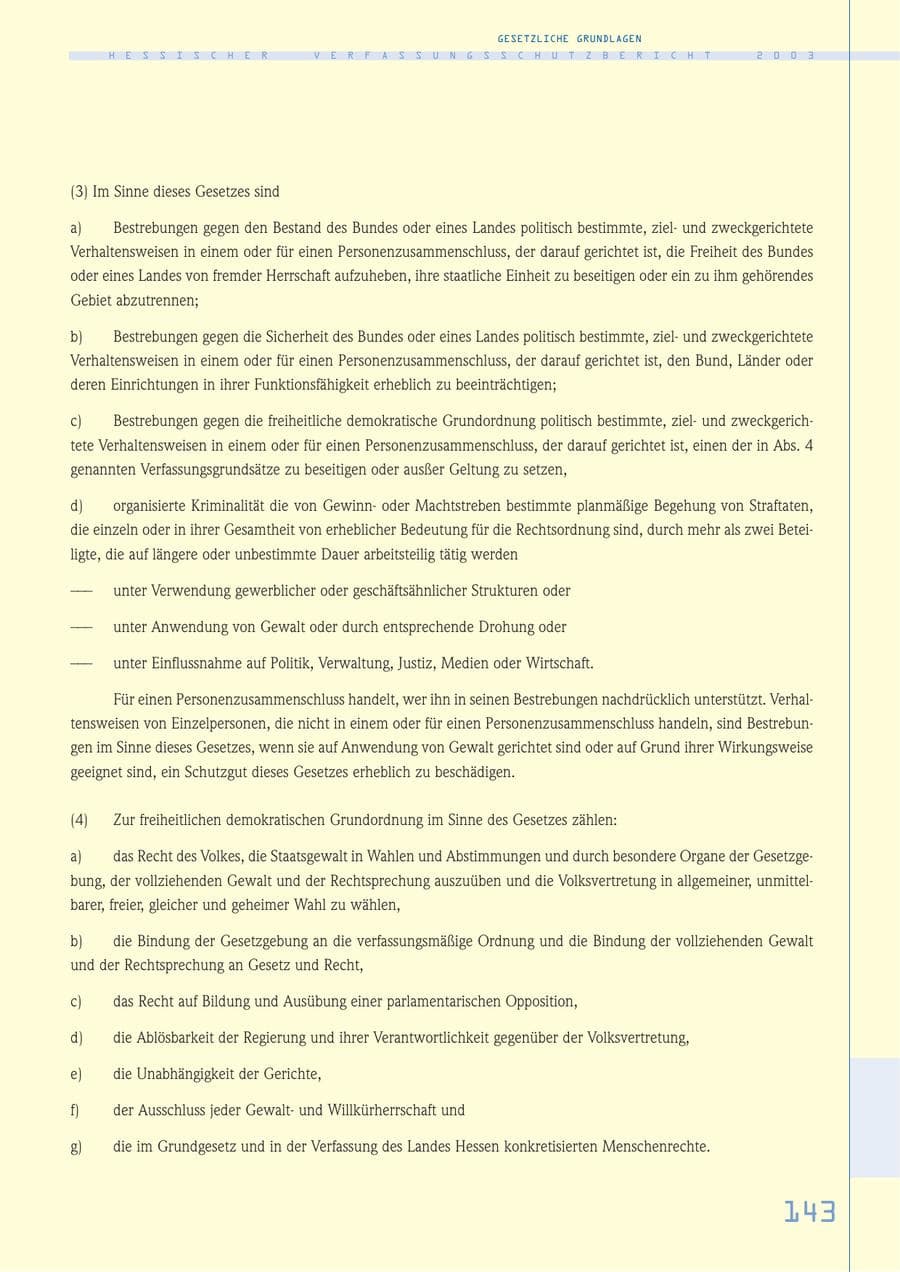 Seite 144 des Verfassungsschutzbericht 2003 Hessen