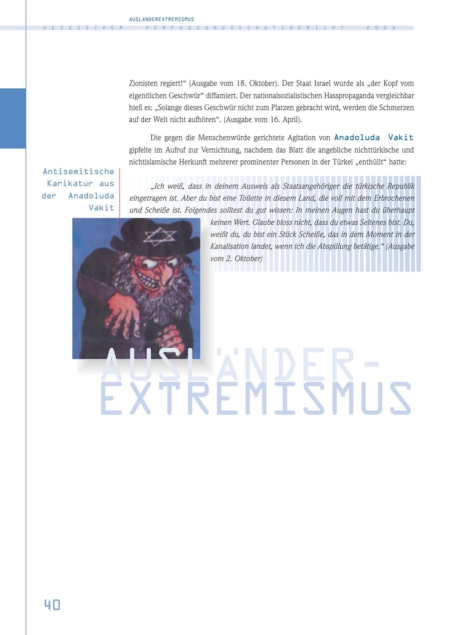 Seite 41 des Verfassungsschutzbericht 2003 Hessen