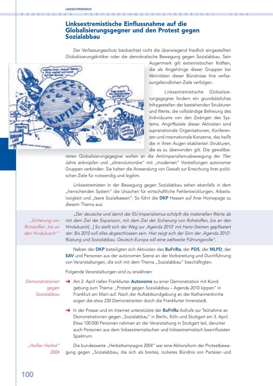 Seite 101 des Verfassungsschutzbericht 2004 Hessen