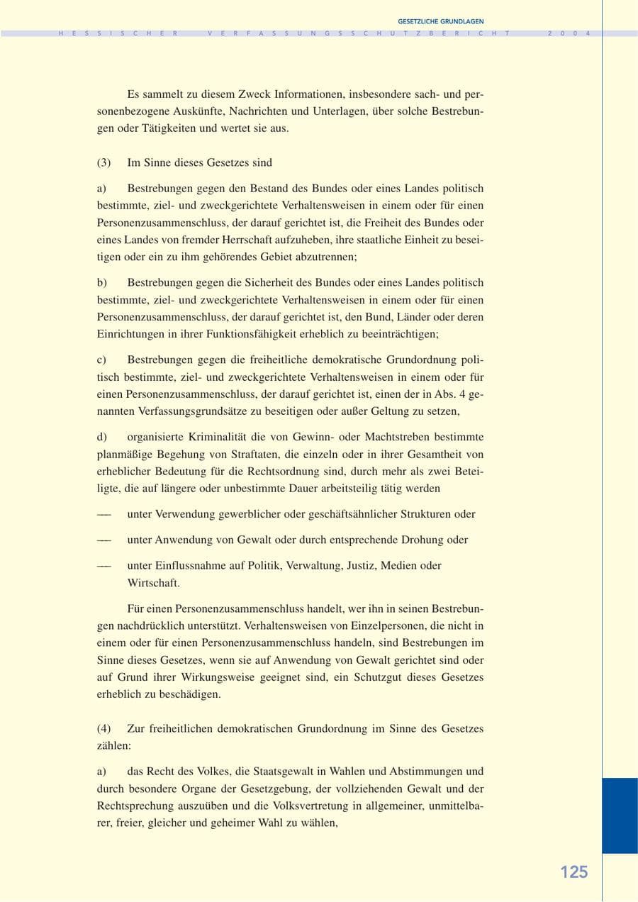 Seite 126 des Verfassungsschutzbericht 2004 Hessen