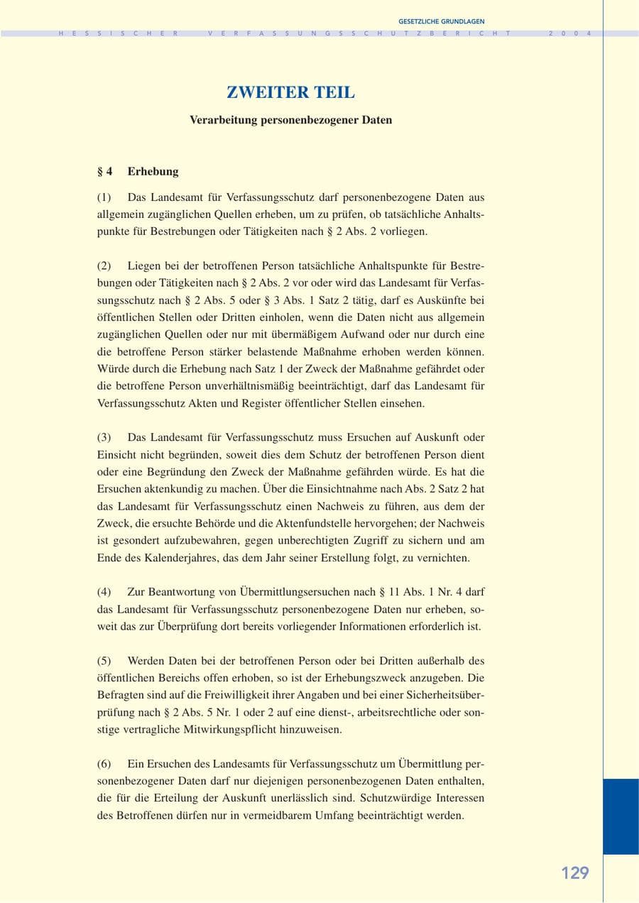 Seite 130 des Verfassungsschutzbericht 2004 Hessen