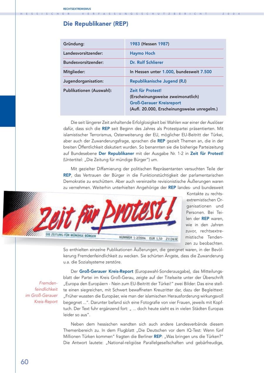 Seite 61 des Verfassungsschutzbericht 2004 Hessen