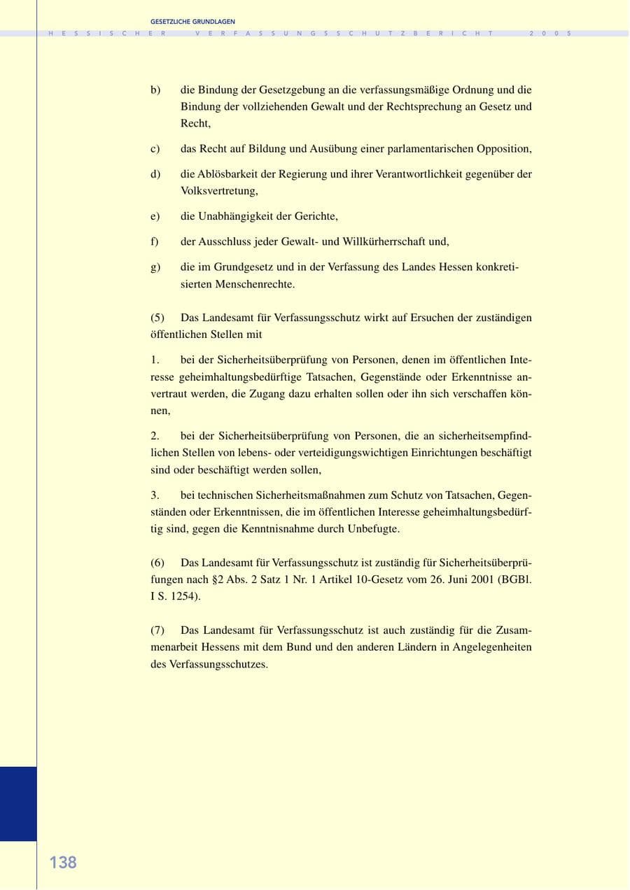 Seite 139 des Verfassungsschutzbericht 2005 Hessen