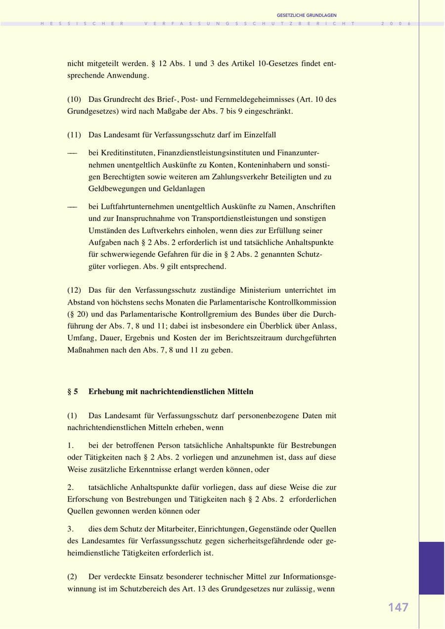 Seite 147 des Verfassungsschutzbericht 2006 Hessen