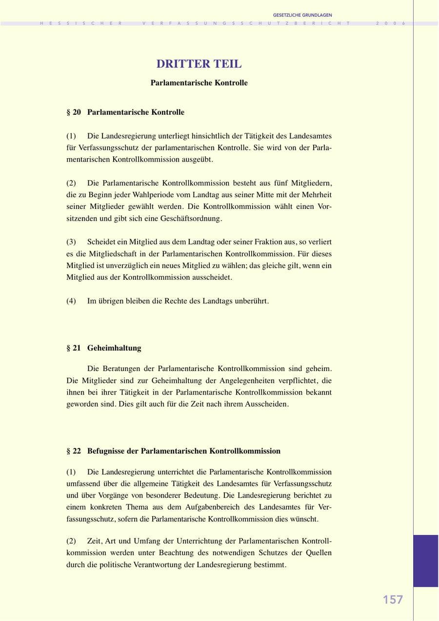 Seite 157 des Verfassungsschutzbericht 2006 Hessen