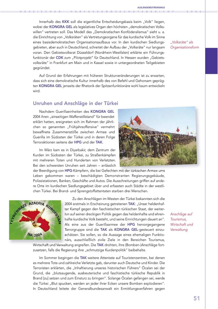 Seite 51 des Verfassungsschutzbericht 2006 Hessen