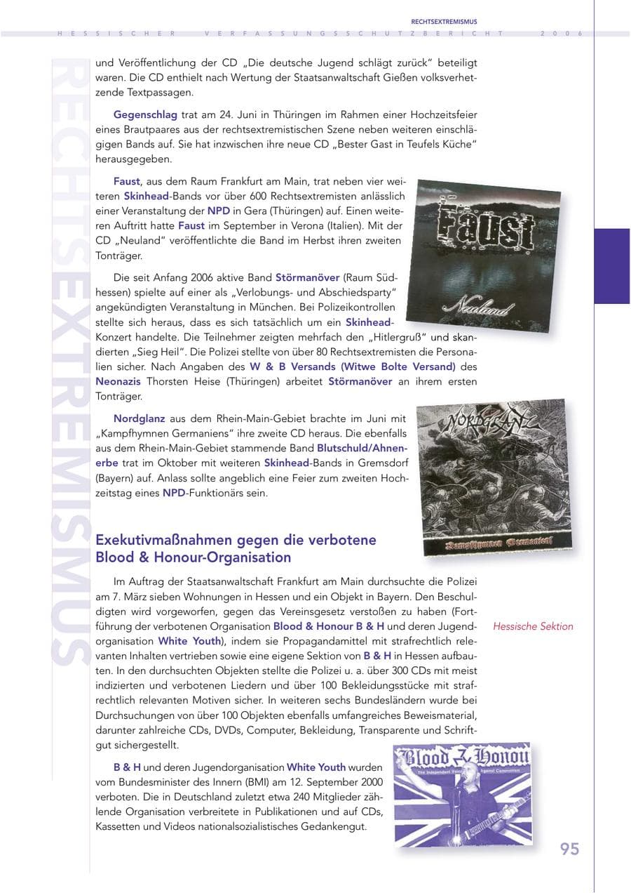 Seite 95 des Verfassungsschutzbericht 2006 Hessen