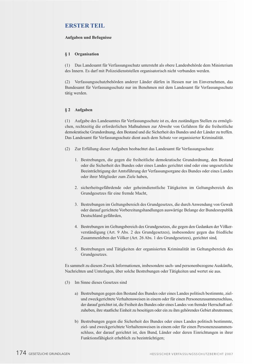 Seite 174 des Verfassungsschutzbericht 2007 Hessen