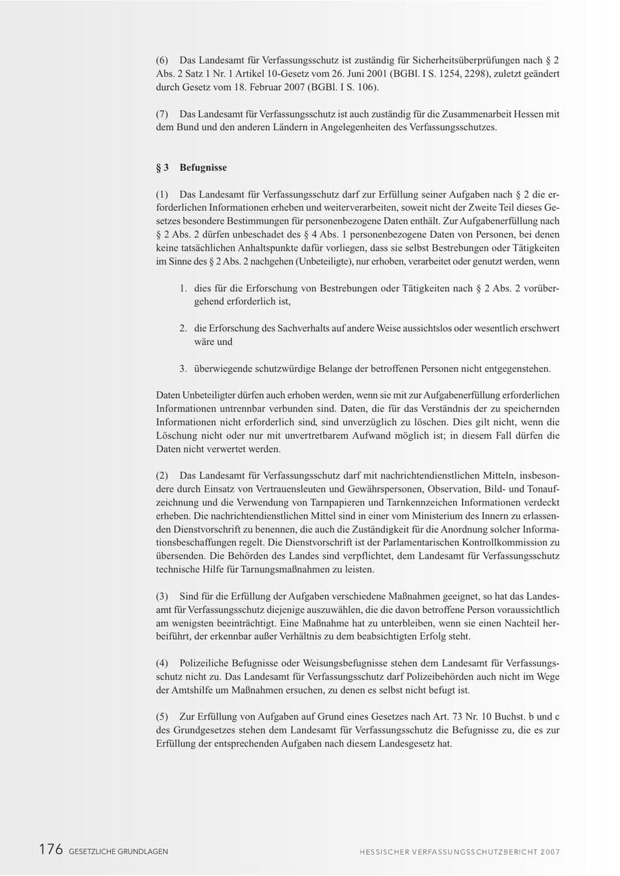 Seite 176 des Verfassungsschutzbericht 2007 Hessen